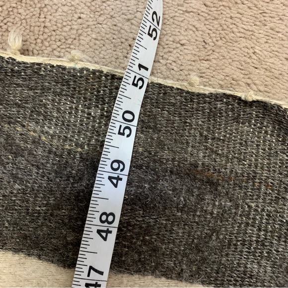 Turkish Wool Killim Rug Handwoven Animal Hair Neutrals Farmhouse Southwestern - Picture 6 of 6